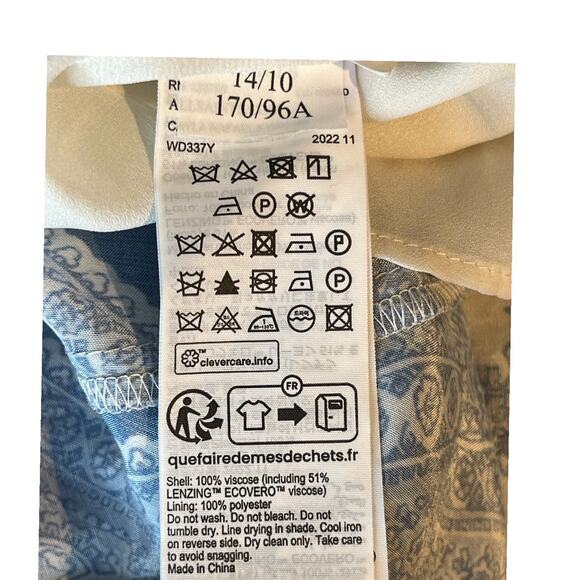 AllSaints Dress Cayla Rafeala Paisley print one shoulder minidress size 10 - Picture 10 of 10